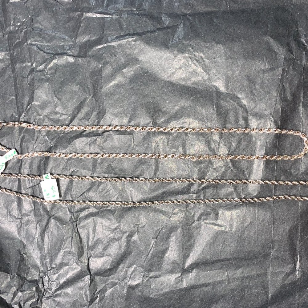 18" 3mm Silver Rope Chain Necklace - Picture 11 of 13